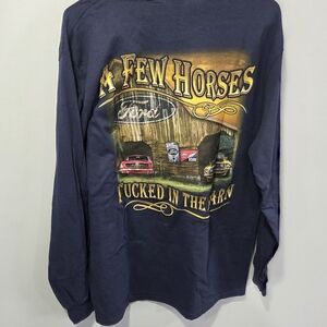 "A Few Horses Tucked in the Barn" Long Sleeve T-Shirt * New! * Large FORD